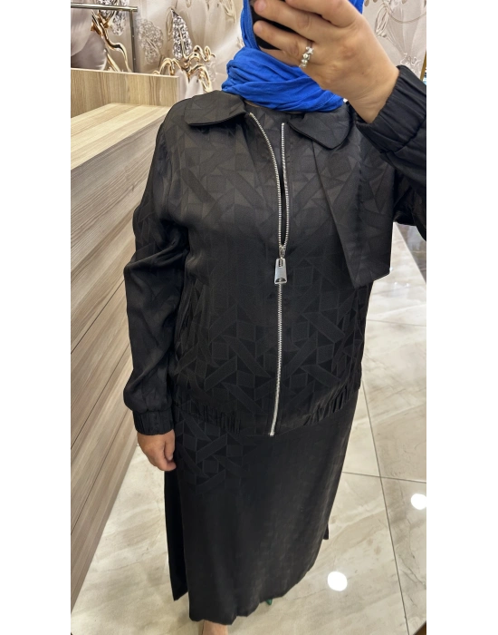 NS-25Y1053 İkili Elbise Siyah