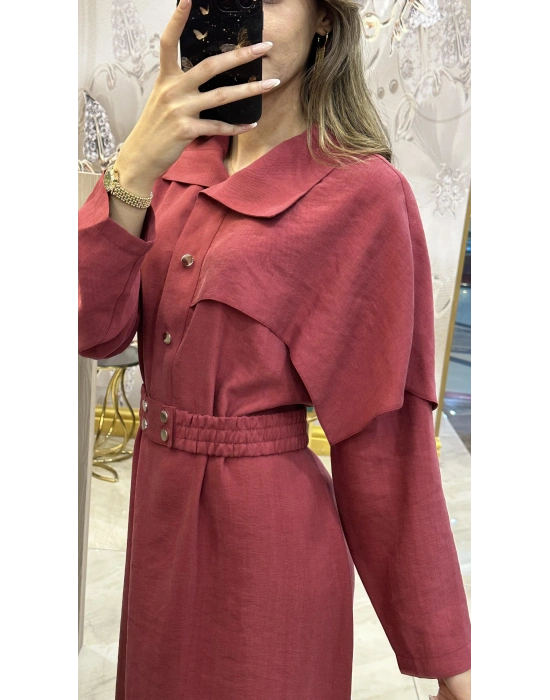 NS-25Y2043 Elbise Kırmızı