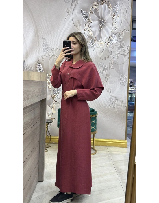 NS-25Y2043 Elbise Kırmızı