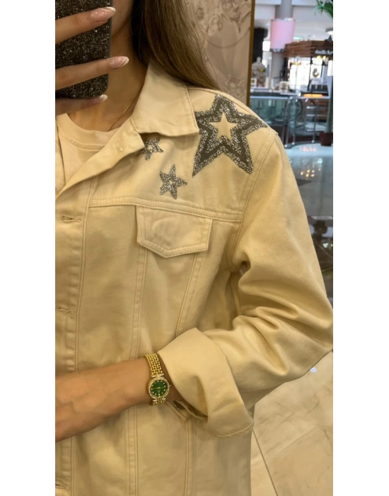 NS-25Y6044 Kot Ceket Ekru