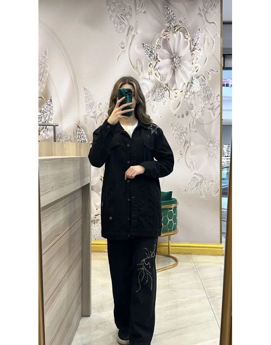 NS-25Y6044 Kot Ceket Siyah