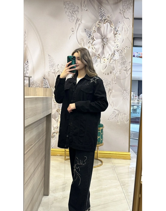 NS-25Y6044 Kot Ceket Siyah