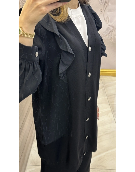 NS-25Y6051 Hırka Siyah