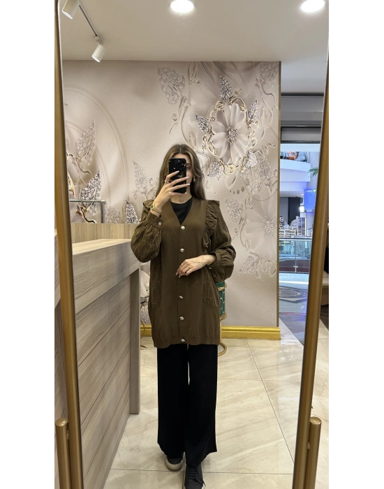 NS-25Y6051 Hırka Sütlü Kahve