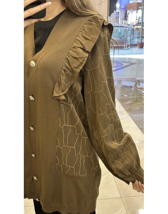 NS-25Y6051 Hırka Sütlü Kahve