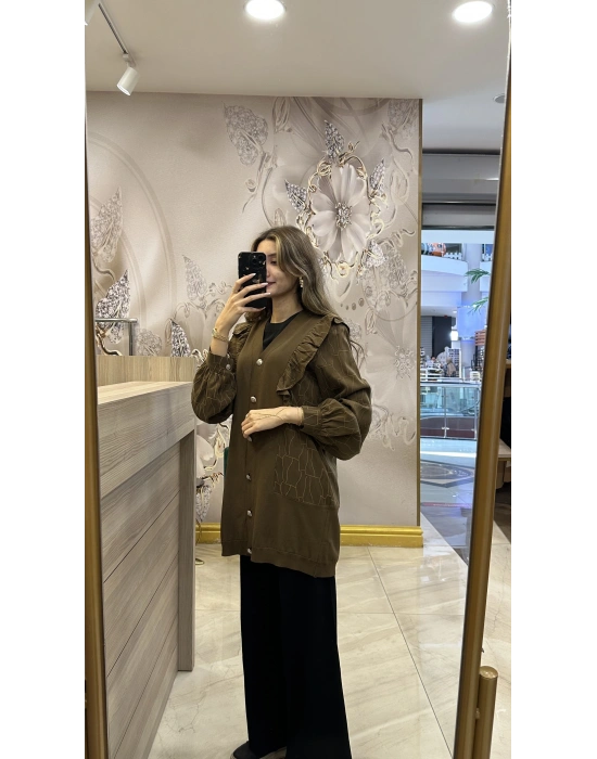 NS-25Y6051 Hırka Sütlü Kahve