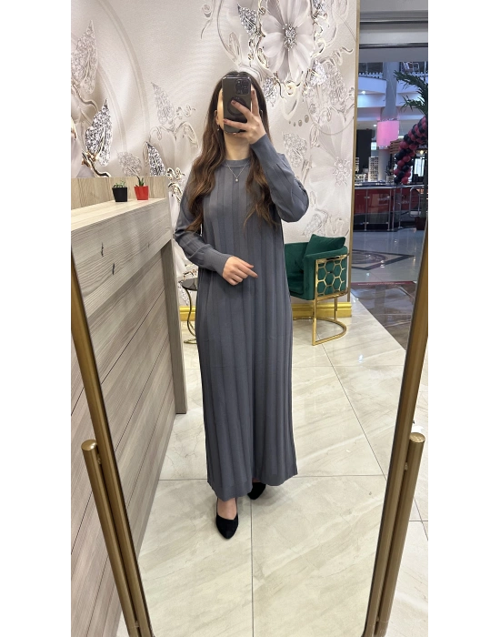 Nuss 1401 Elbise Gri