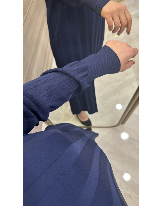 Nuss 1401 Elbise Lacivert