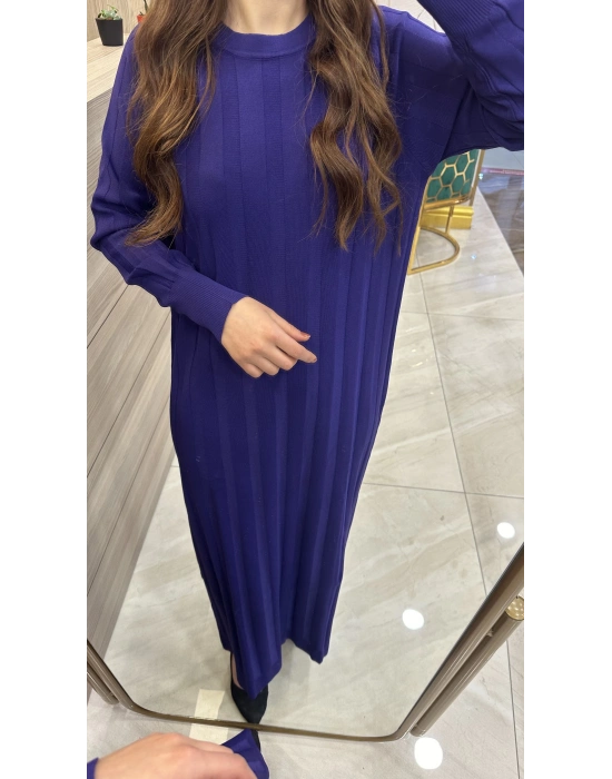 Nuss 1401 Elbise Mor