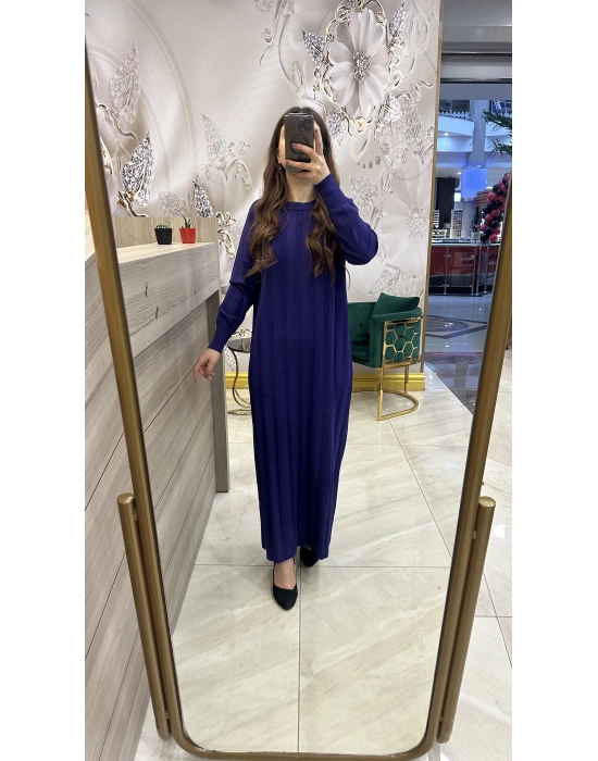 Nuss 1401 Elbise Mor