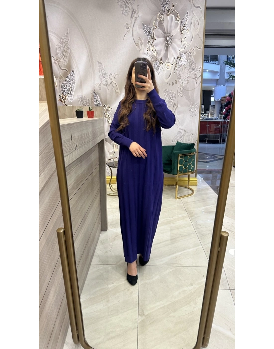 Nuss 1401 Elbise Mor