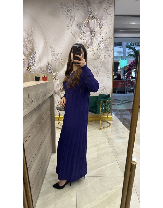 Nuss 1401 Elbise Mor