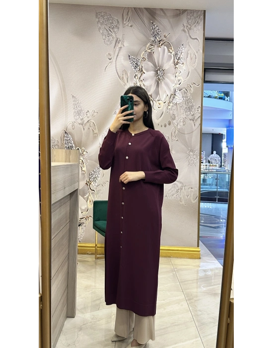 Nuss 25Y512 Bordo Hırka