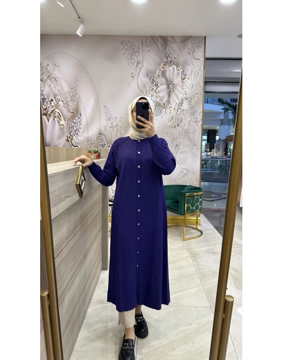 Nuss Tam Boy Hırka Mor