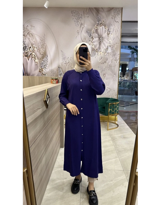 Nuss Tam Boy Hırka Mor