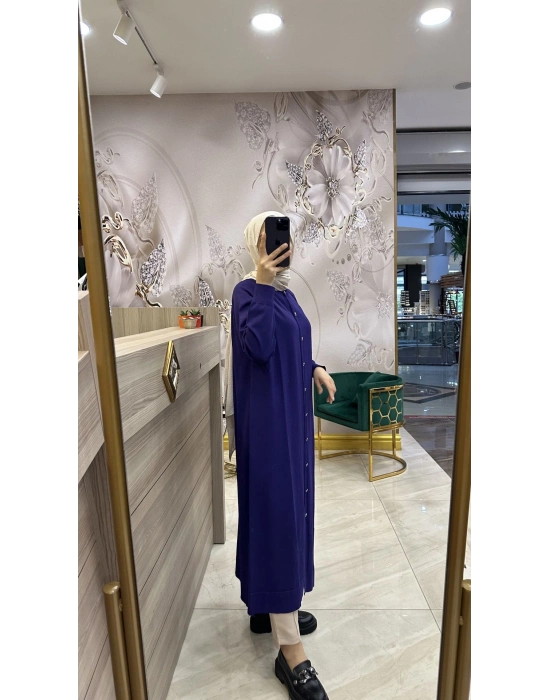 Nuss Tam Boy Hırka Mor