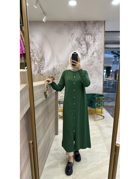 Nuss Tam Boy Hırka Zümrüt