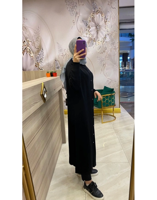 Nuss Uzun Hırka Siyah