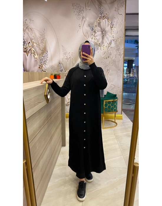 Nuss Uzun Hırka Siyah