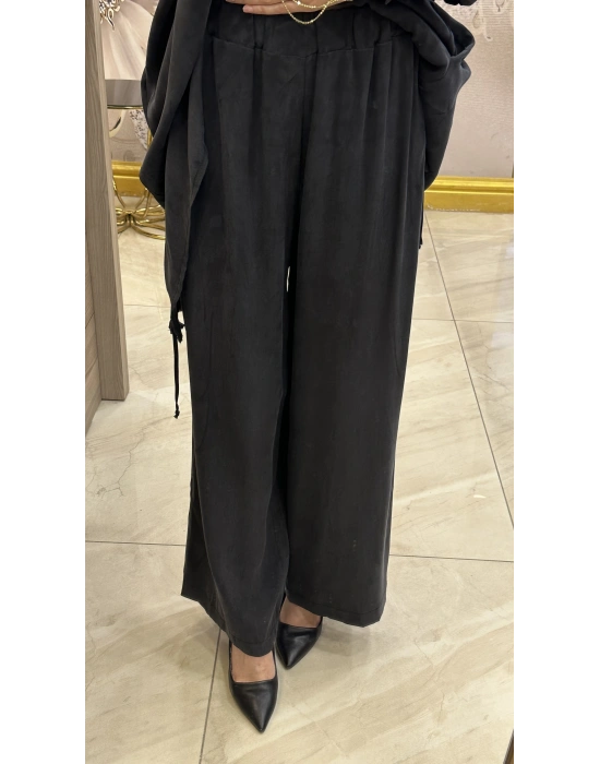 QEFFA 007 ipek Liosel Pantolon Siyah