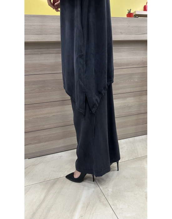 QEFFA 007 ipek Liosel Pantolon Siyah