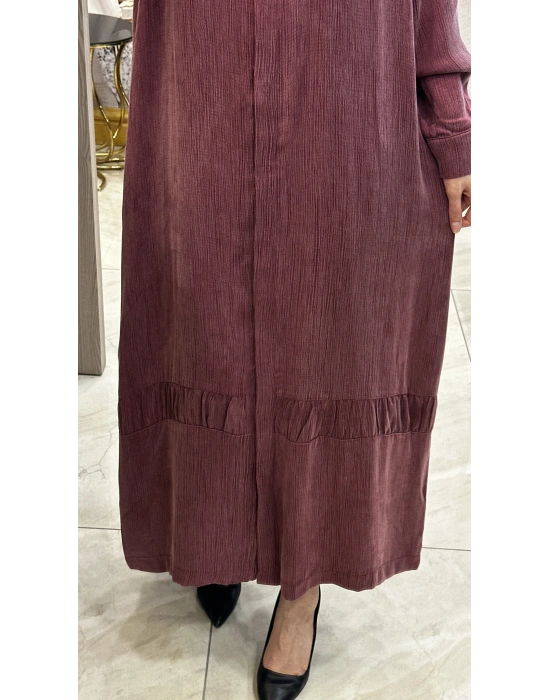 QEFFA 064 İpek Liosel Bordo Ferace