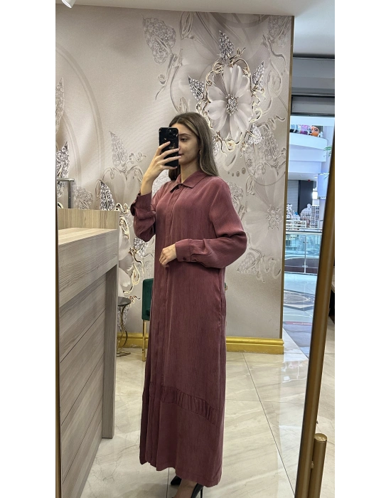 QEFFA 064 İpek Liosel Bordo Ferace