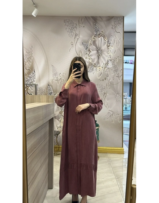 QEFFA 064 İpek Liosel Bordo Ferace