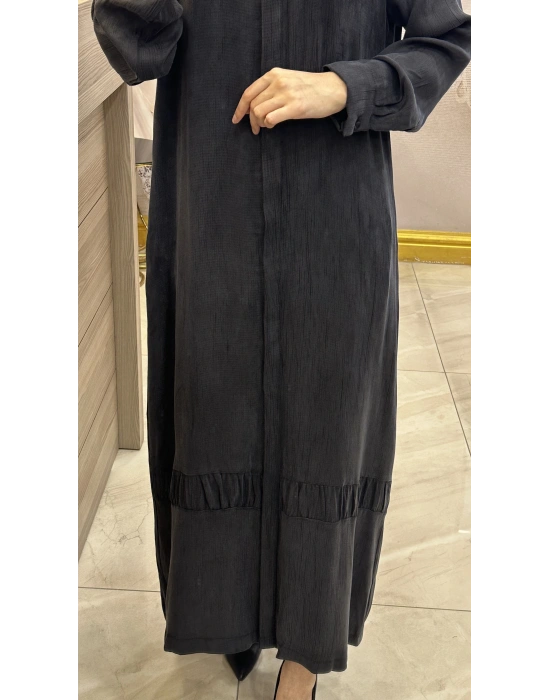 QEFFA 064 İpek Liosel Siyah Ferace