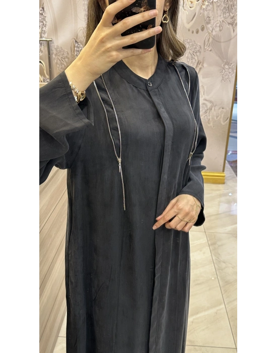 QEFFA 070 İpek liosel Ferace Siyah