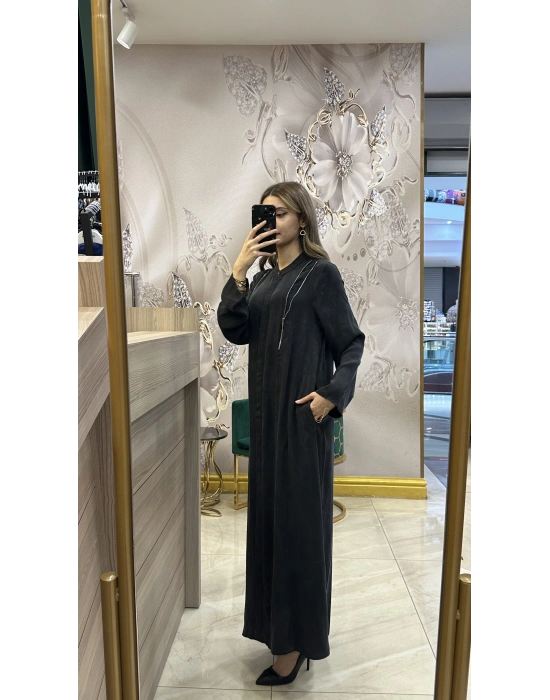 QEFFA 070 İpek liosel Ferace Siyah