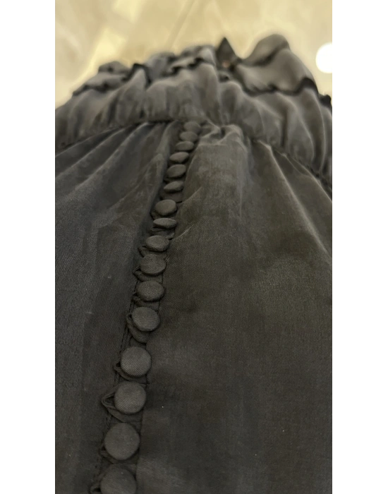 QEFFA 087 İpek Liosel Siyah Elbise