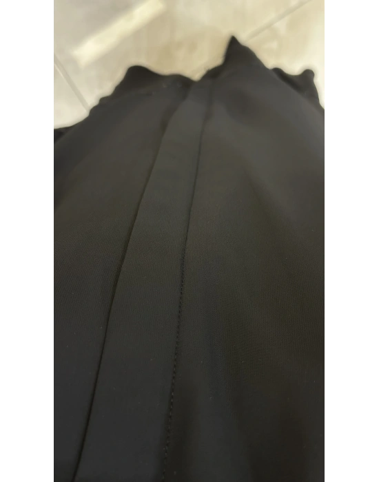 QEFFA 159 Abaya Şifon Siyah