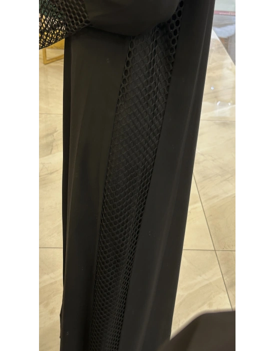 QEFFA 193 ŞifonKrep Abaya Siyah