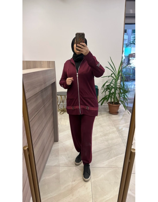 Qmash 5YTKM9168 takım bordo