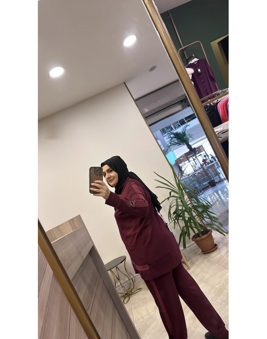 Qmash 5YTKM9168 takım bordo