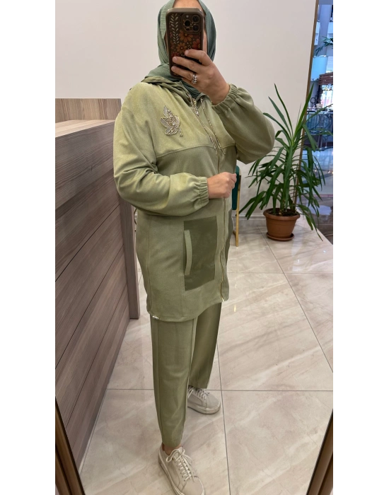 Qmash Süet Takım Yeşil