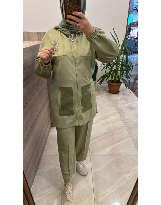 Qmash Süet Takım Yeşil