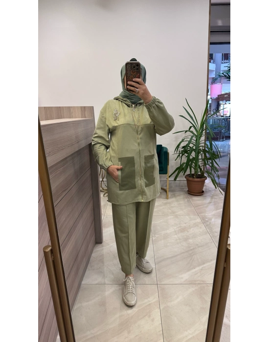 Qmash Süet Takım Yeşil