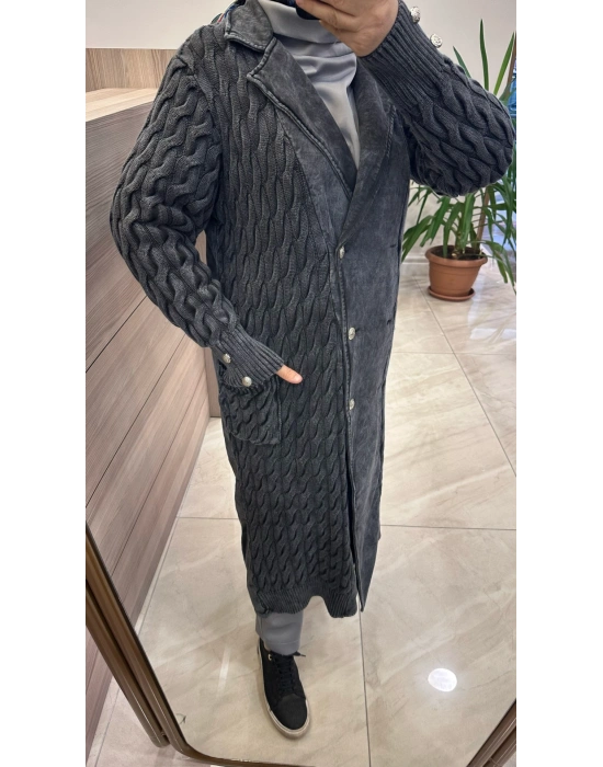 Triko Detaylı Kap Antrasit