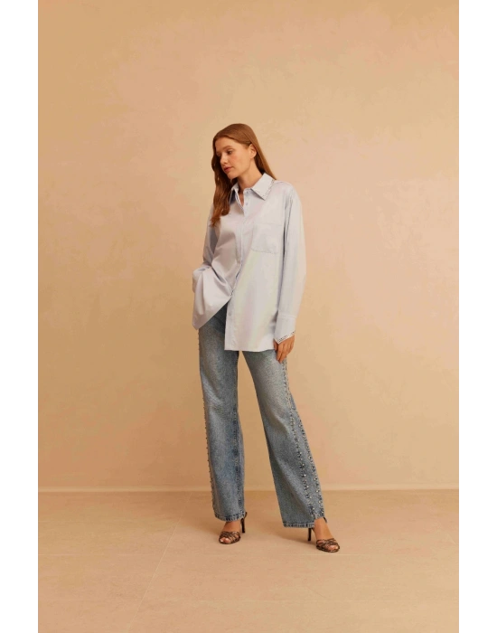 Venöve 24SSGOM0017 Rivogo Gömlek Mavi