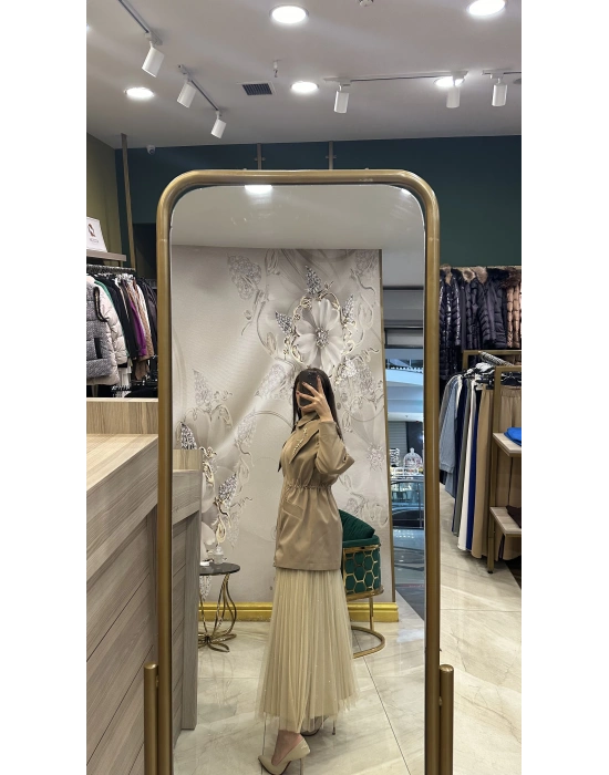 Venöve 25FWCEK0011 Camel Carlo Ceket