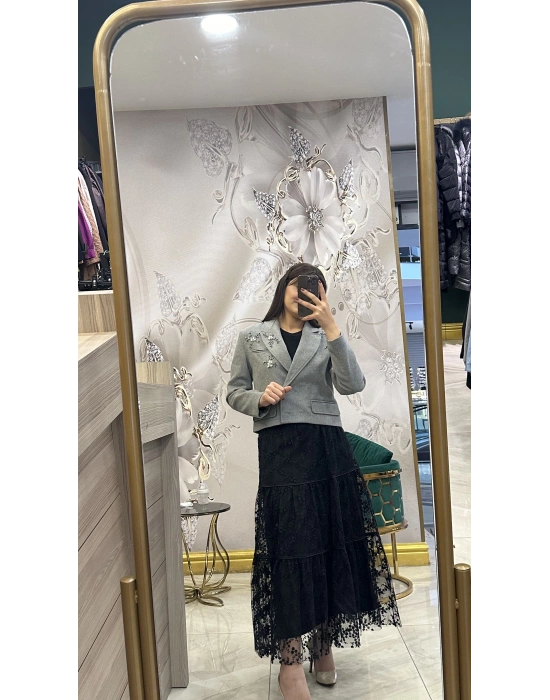 Venöve 25FWCEK0014 Gri Boyce Ceket