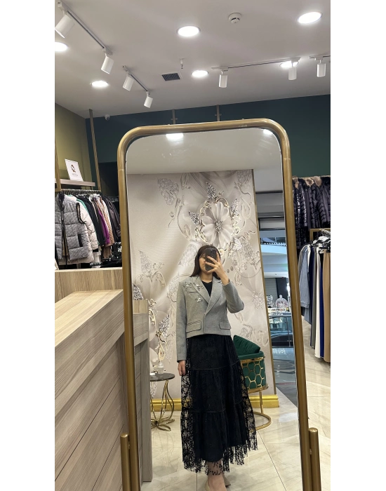 Venöve 25FWCEK0014 Gri Boyce Ceket