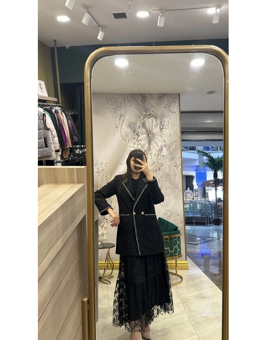 Venöve 25FWCEK0028 Siyah Varesa Ceket