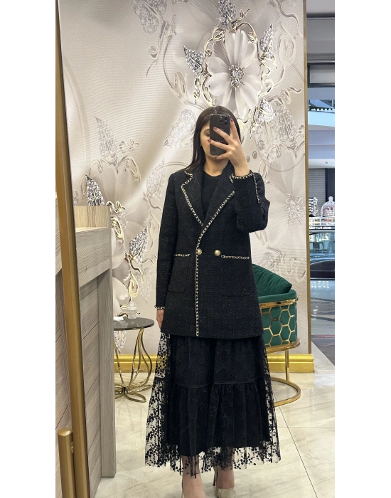 Venöve 25FWCEK0028 Siyah Varesa Ceket