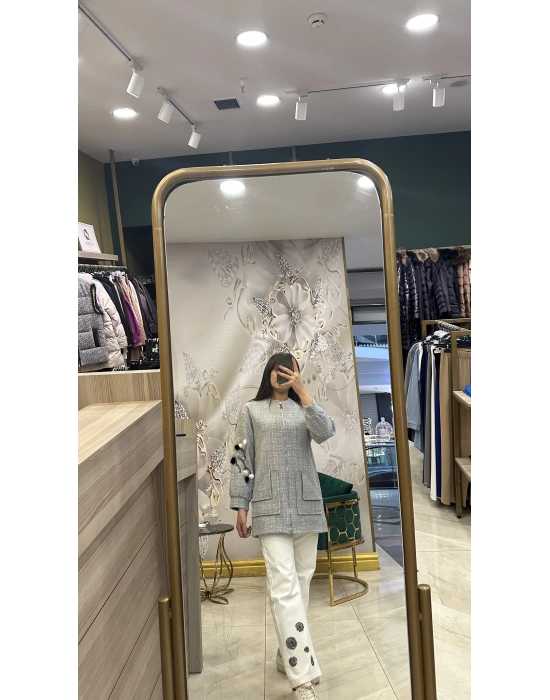 Venöve 25FWCEK0039 Gümüş Modica Ceket