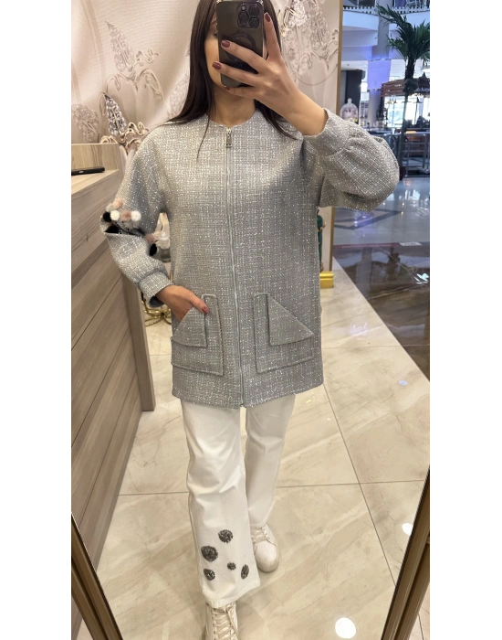 Venöve 25FWCEK0039 Gümüş Modica Ceket