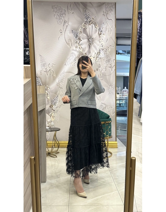 Venöve 25FWETE0002 Siyah Murcia Etek