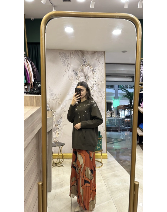 Venöve 25FWETE0003 Turuncu Soria Etek